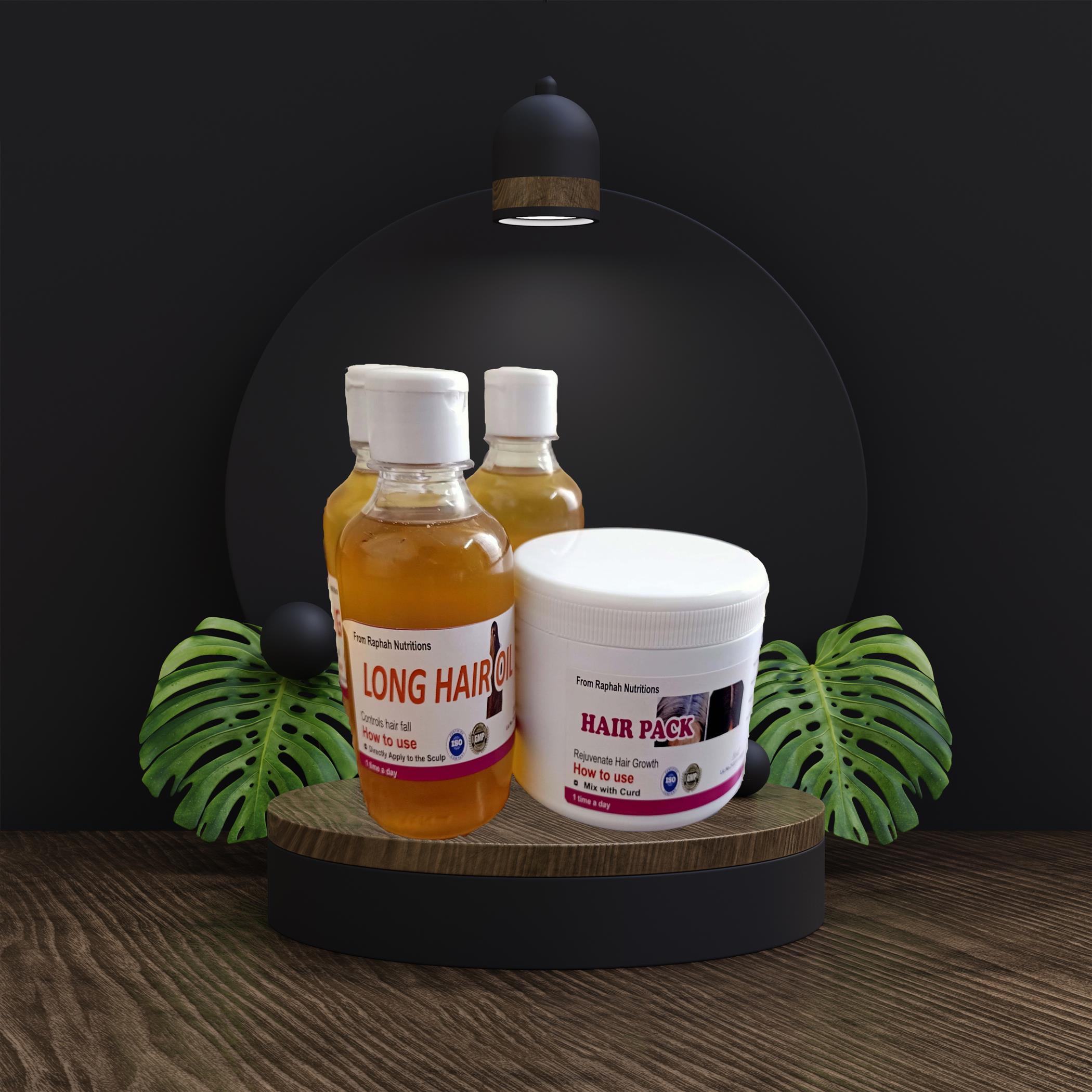 Hair Pack and oil,Natural Hair Growth